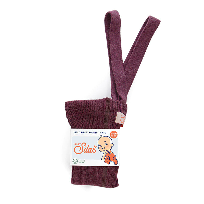 Silly Silas Footed Tights Fig Blend, Various Sizes