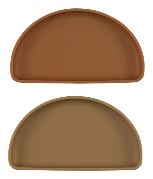 Silicone Toddler Plates Set - Nature