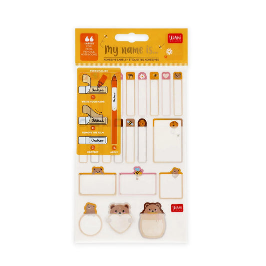 Adhesive Name Labels, Bear