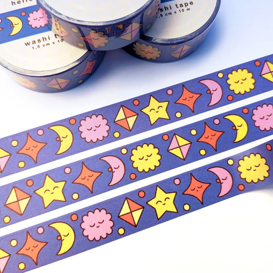 Washi Tape, Stern und Mond