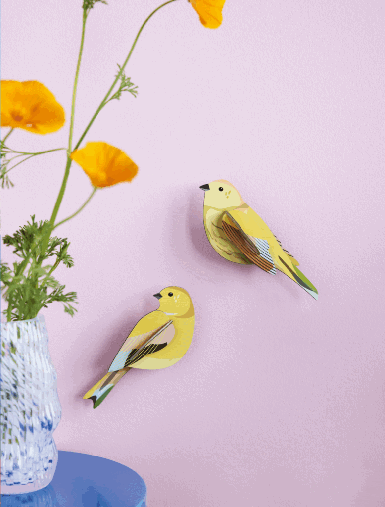 Studio Roof, Garden Bird: Citrinella Pair,  Wall Decoration