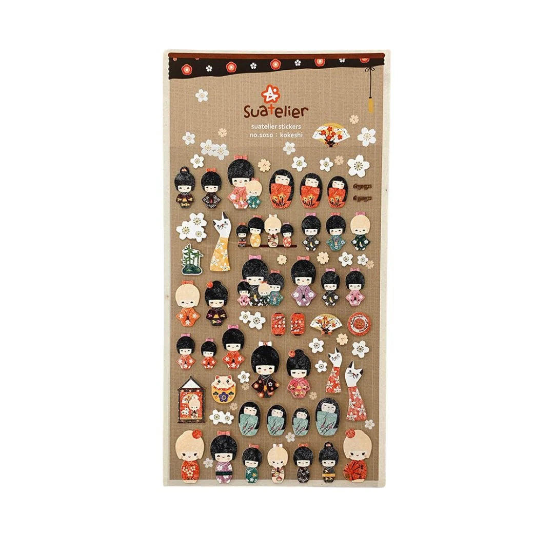 Kawaii Stickers, Kokeshi Dolls