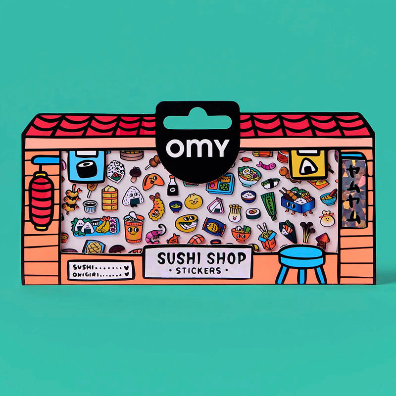 Fabelhaftes Sticker-Set, Boutique Sushi-Laden