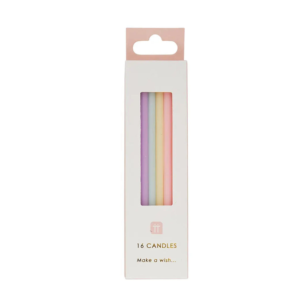 Set of Tall Candles, 10cm ''Pastel''