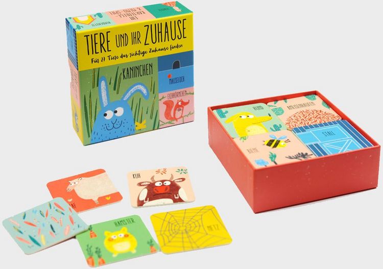 „Tiere und ihr Zuhause“-Spiel, deutsche Sprache