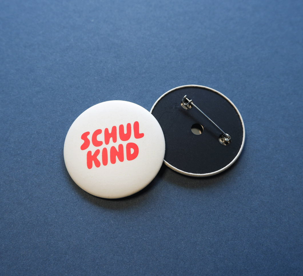 Button „Schulkind“ Beige