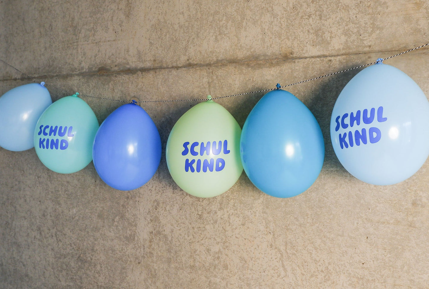 Schulkind Luftballons, Set mit 6, Blaumix