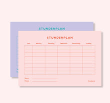 Load image into Gallery viewer, Timetable, 2 Sided &#39;&#39;Lilac / Pink&#39;&#39;
