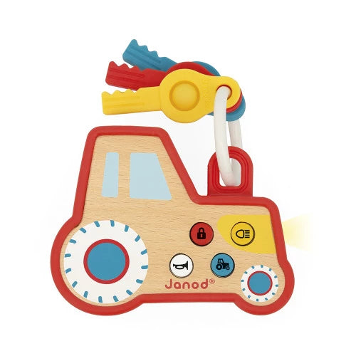 Sound and Light Tractor Keychain, 18 Months +