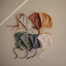 Load image into Gallery viewer, Organic Cotton Baby Bonnet  &#39;&#39;Various Colours&#39;&#39;
