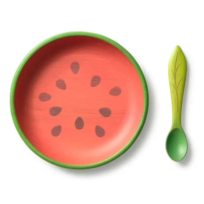 Plate & Spoon Set, Wally the Watermelon