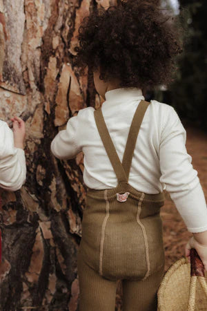Footed Tights  ''Acorn Brown''