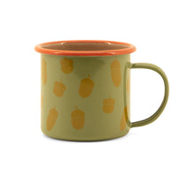 Load image into Gallery viewer, Enamel Mug &#39;‘Acorn, Map Green&#39;&#39;
