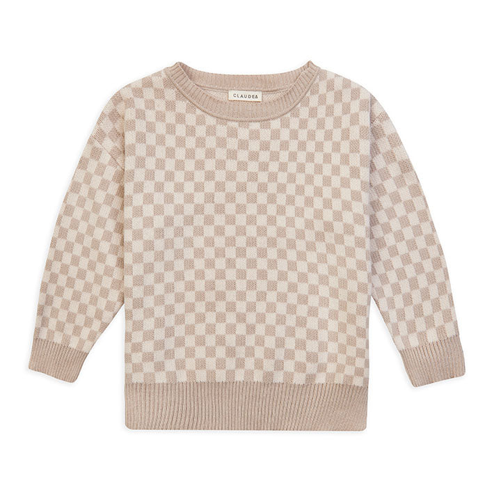 Checkerboard Pullover ''Taupe''