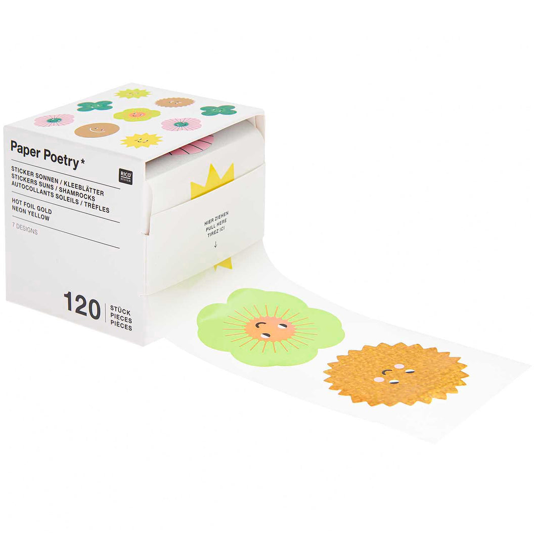 Sticker Set ''Sun and Cloverleaf''
