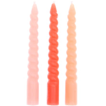Load image into Gallery viewer, Spiral Candles &#39;&#39;Smokey Rose Mix&#39;&#39;, Set of 10
