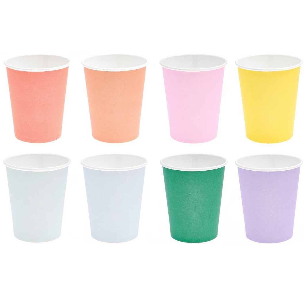 Paper Party Cups ''Mixed'' Set of 8