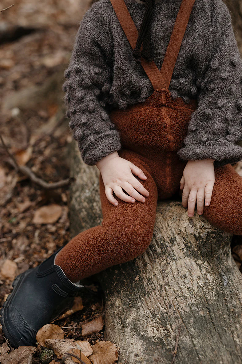Teddy Warmy Footed Tights  ''Cinnamon''