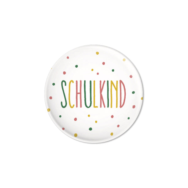 ''Schulkind'' Button, Confetti Pink