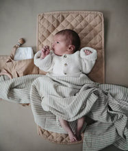 Load image into Gallery viewer, Swaddle Organic Muslin Cloth &#39;&#39;Sage Stripe&#39;&#39;
