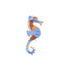 Load image into Gallery viewer, Wall Decoration &#39;&#39;Blue Ringlet Seahorse&#39;&#39;
