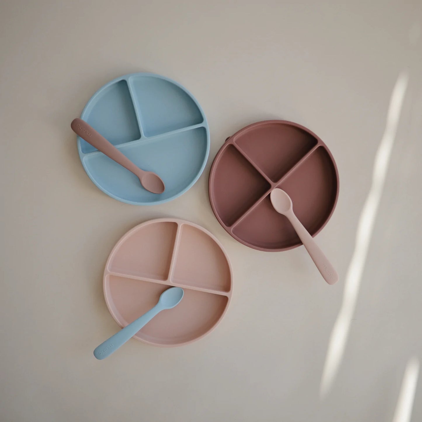 Silikon-Babylöffel-Set ''Soft Lilac''