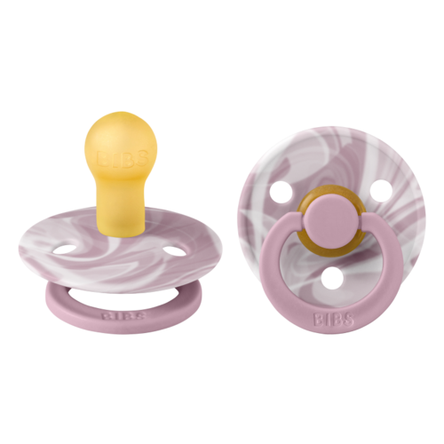 Bibs Pacifier ''Heather & White''