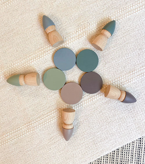 Zwerge mit Trittsteinen ''Cool Tones''