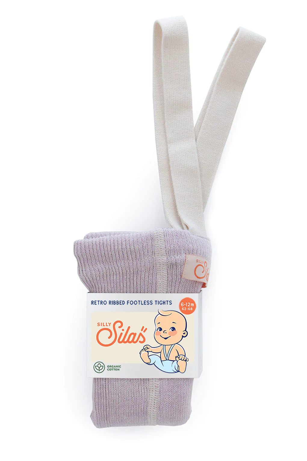 Fußlose Strumpfhose ''Creme Lavendel''