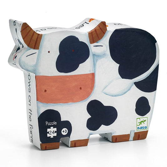 24 Teile Puzzle ''Kuh & Bauernhof''