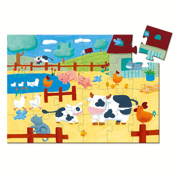 24 Teile Puzzle ''Kuh & Bauernhof''