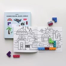 Load image into Gallery viewer, Block World Crayons &amp; Colouring Book Set
