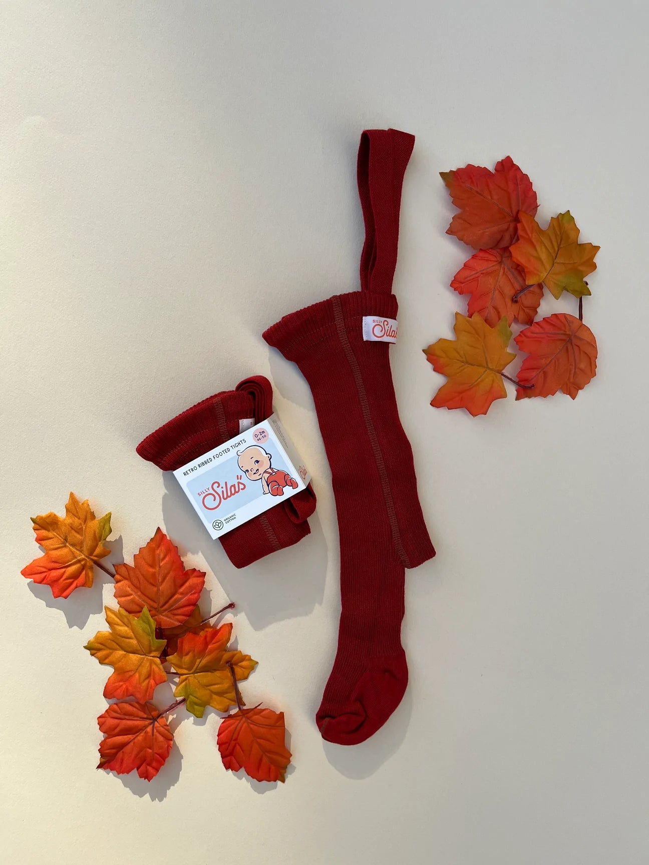 Footed Tights  ''Maple Leaf''