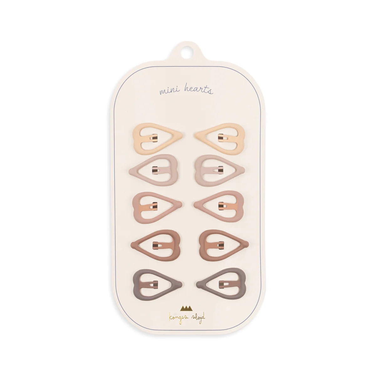 Mini-Haarspangen ''Hearts, Rosie Shades'', 10er Pack