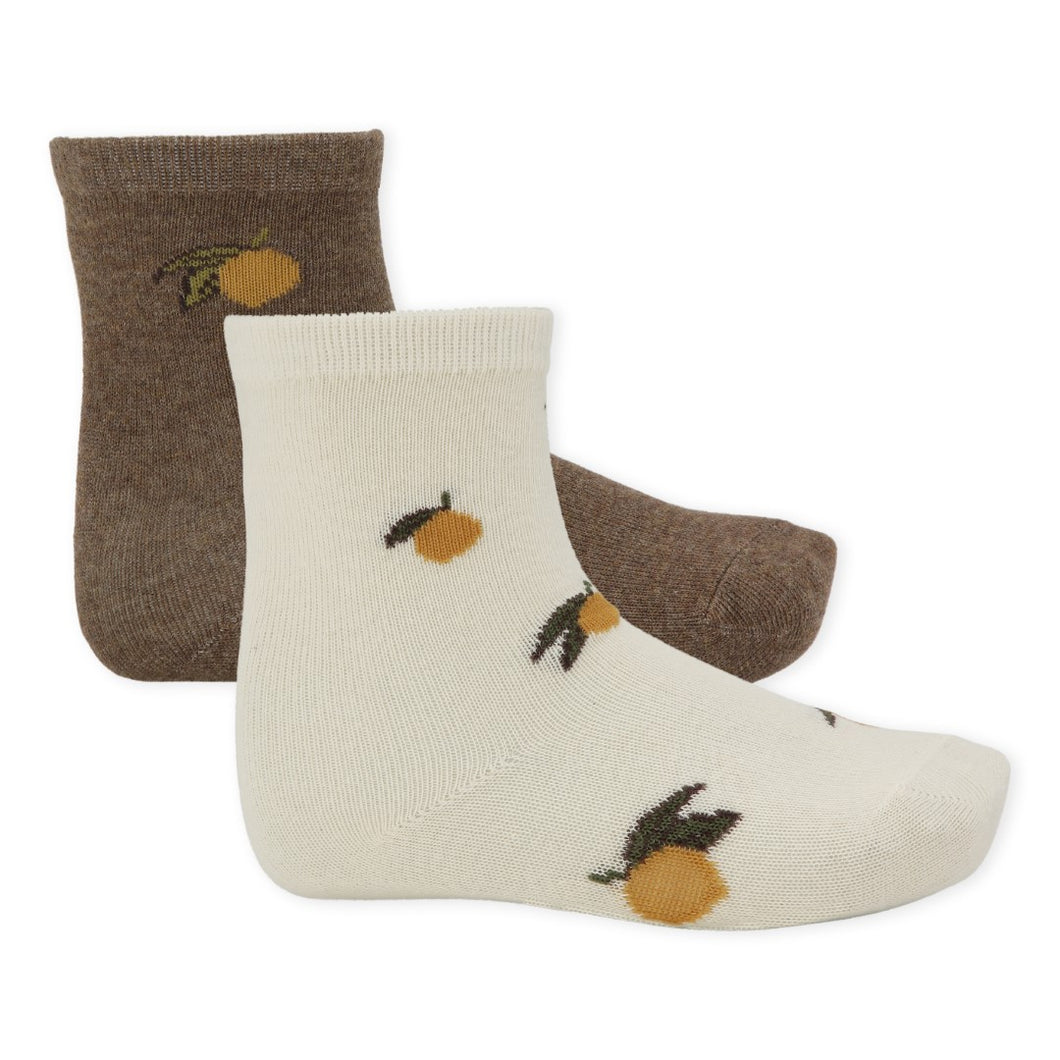 2 Pack Jacquard Socks  ''Lemon''