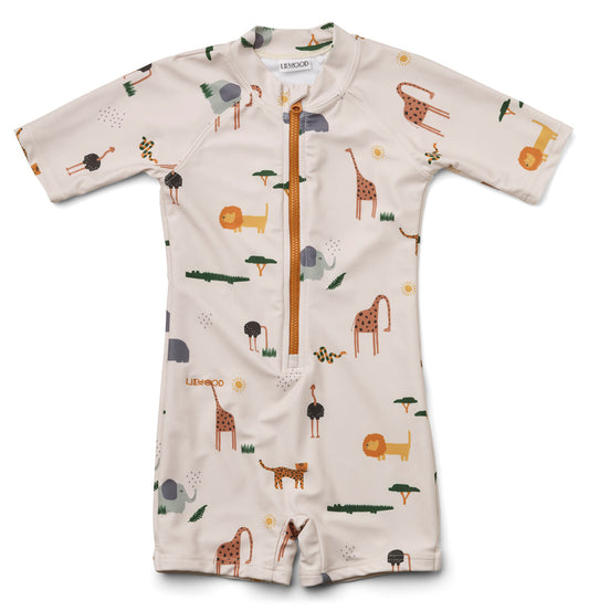 UV Swim Jumpsuit ''Safari Sandy Mix'' 56 - 62 / 1 - 3 Months