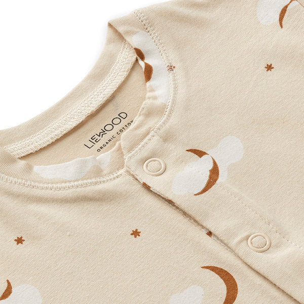 Birk bedruckter Pyjama-Overall „Stargazer / Foggy Mix“ 12-18 Monate / 80-86
