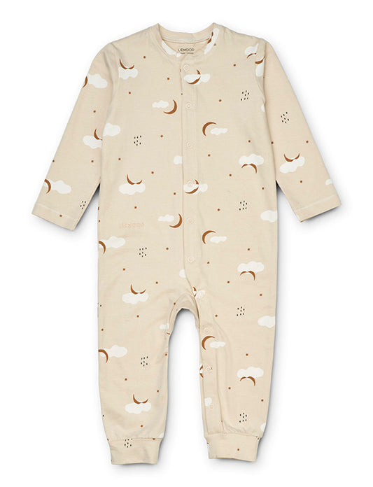 Birk Printed Pyjamas Jumpsuit ''Stargazer / Foggy Mix'' 12-18 Months / 80-86
