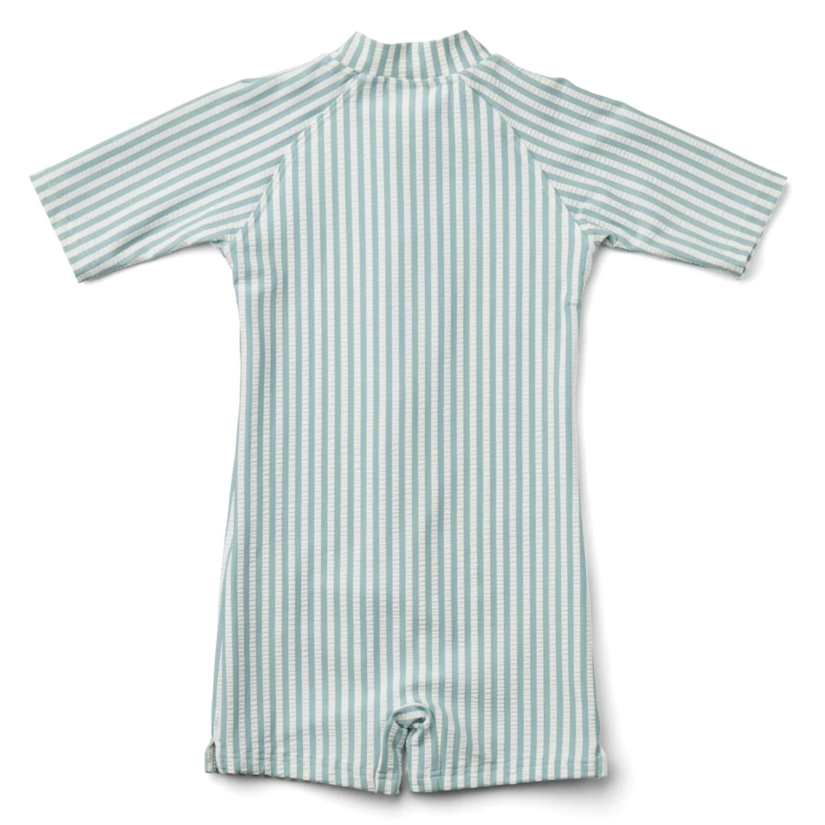 UV Swim Jumpsuit Seersucker ''Sea Blue / White''