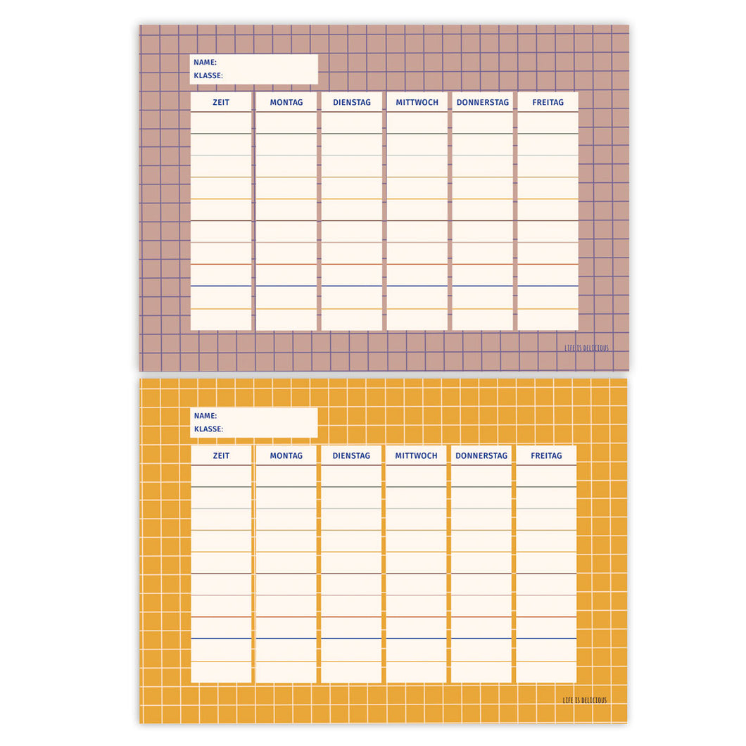 Stundenplan, German language ''Rose / Yellow''