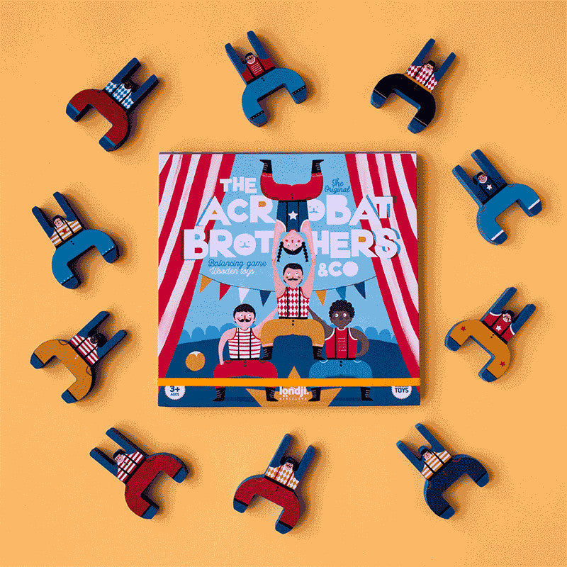 ''The Acrobat Brothers & Co'' Wooden Stacking Game