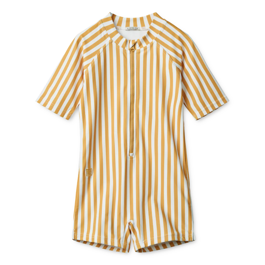 UV Swim Jumpsuit ''Yellow Mellow / White Mix'' 6 Years / 116