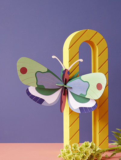 Wanddekoration ''Mint Forest Butterfly''
