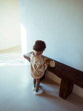 Load image into Gallery viewer, Amber Check Puff Overall
