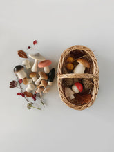 Load image into Gallery viewer, Wooden Forest Mushrooms in Basket
