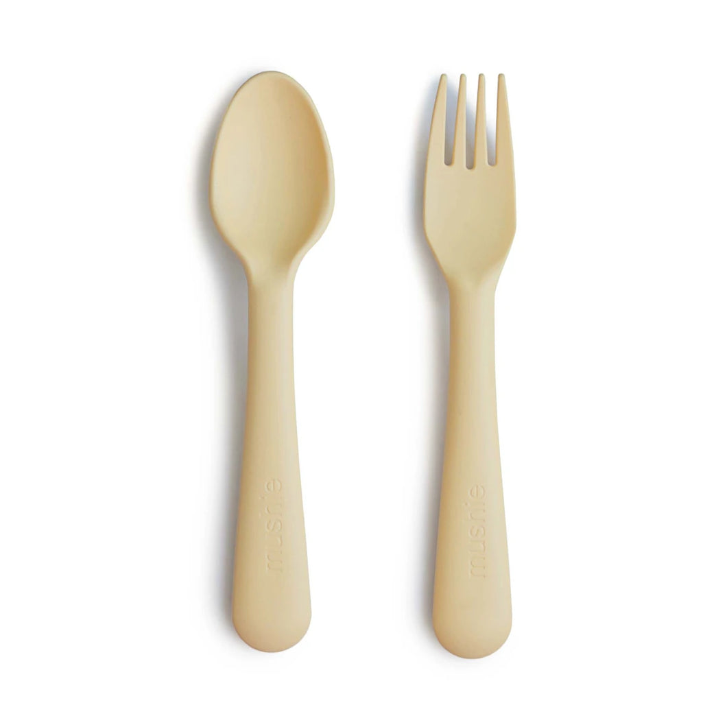 Cutlery Set Spoon and Fork ''Pale Daffodil''
