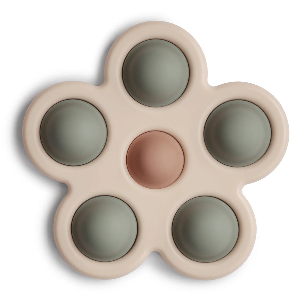 Mushie Flower Press Toy ''Dried Thyme, Natural, Shifting Sand''