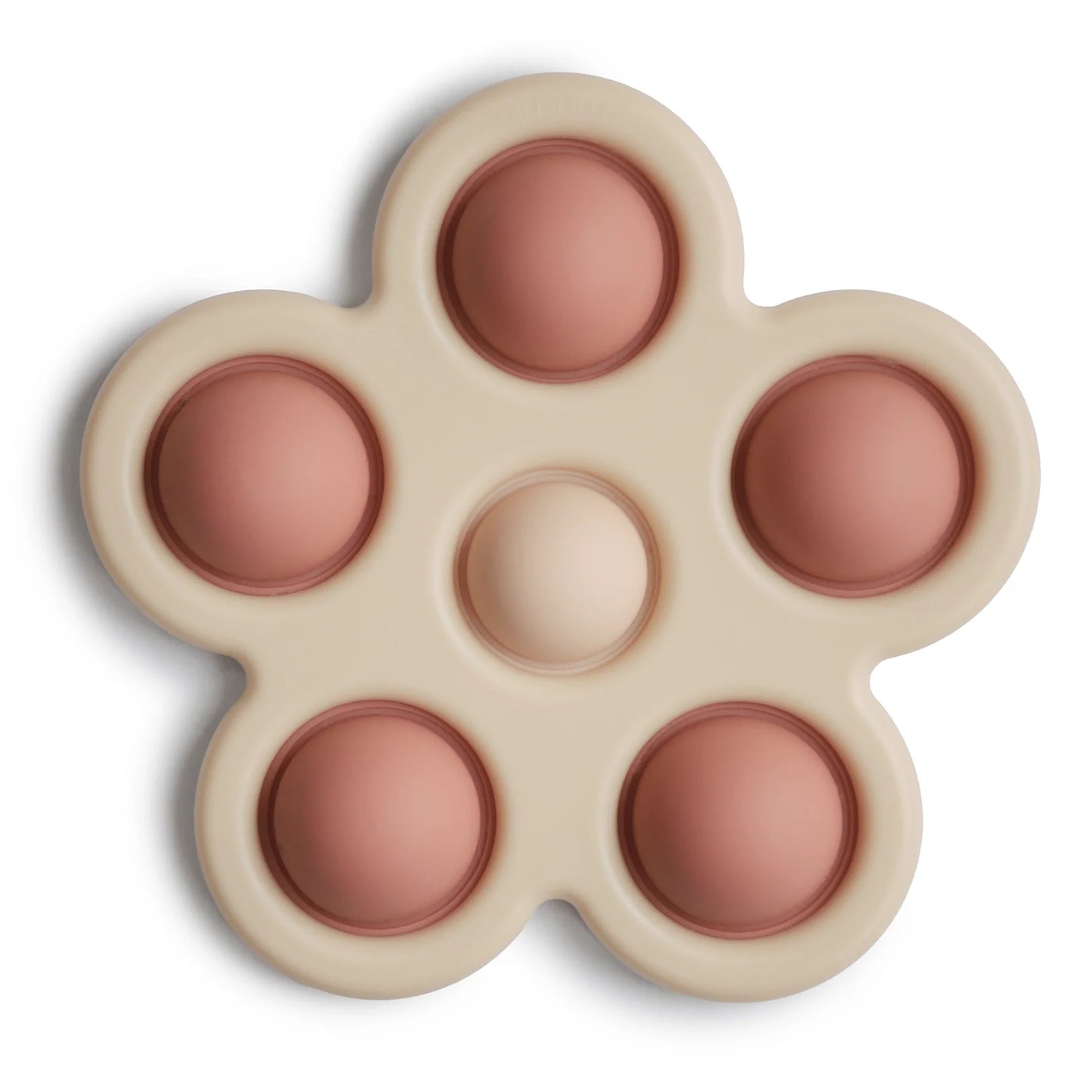 Mushie Flower Press Toy ''Rose / Blush''