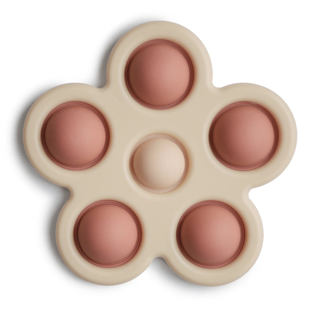 Mushie Flower Press Toy ''Rose / Blush''
