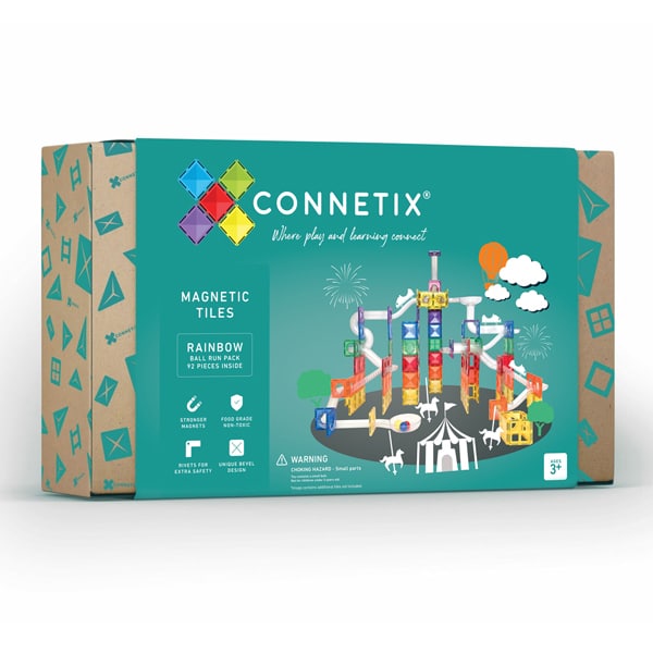 Connetix ''92 Piece Rainbow Ball Run Pack EU''